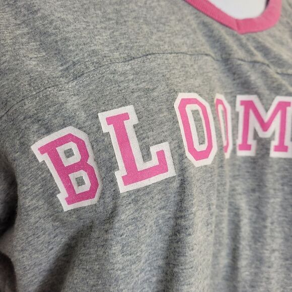 VINTAGE 90s gray Bloomies spellout long sleeve tunic top sleep shirt L‎ - Picture 4 of 10